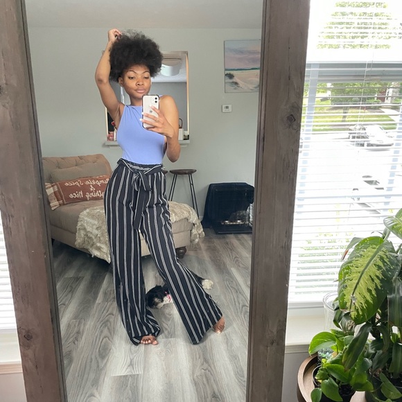 Black And White Flare Pants - Picture 11 of 15